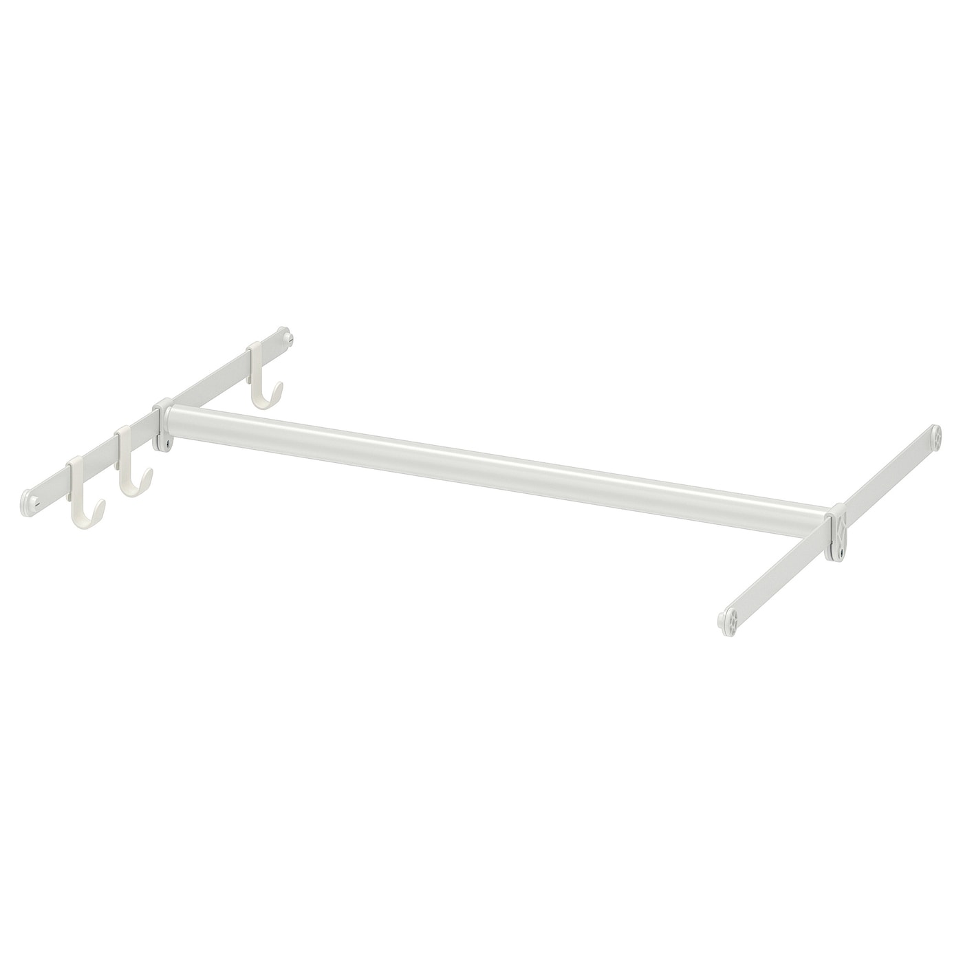IKEA HJÄLPA Bastone appendiab/2binari sos/3ganc regolabile/bianco 60-100x55 cm