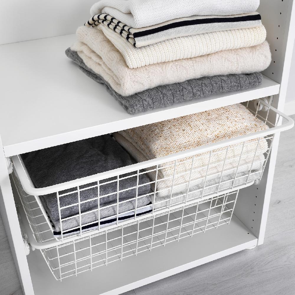 IKEA HJÄLPA Cestello Con Binario Estraibile Bianco 60x55 Cm