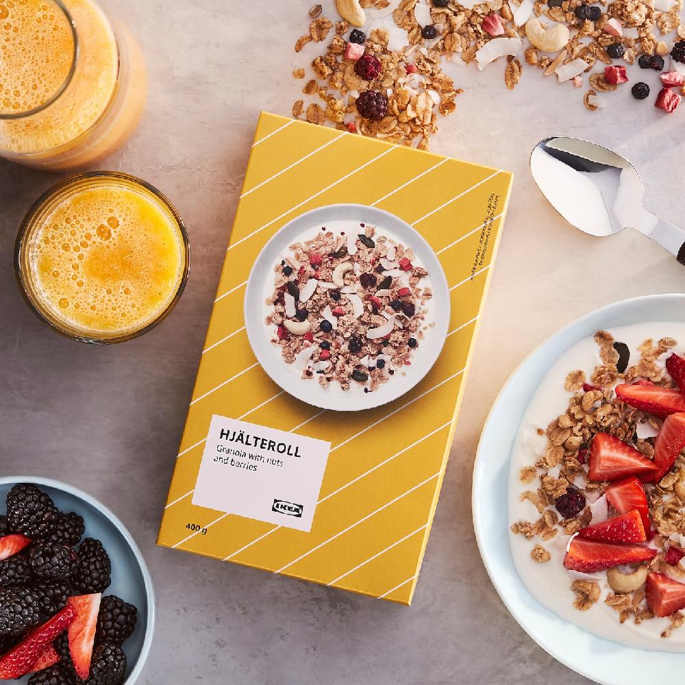 IKEA HJÄLTEROLL Granola Con Noci E Bacche Disidratate 400 G