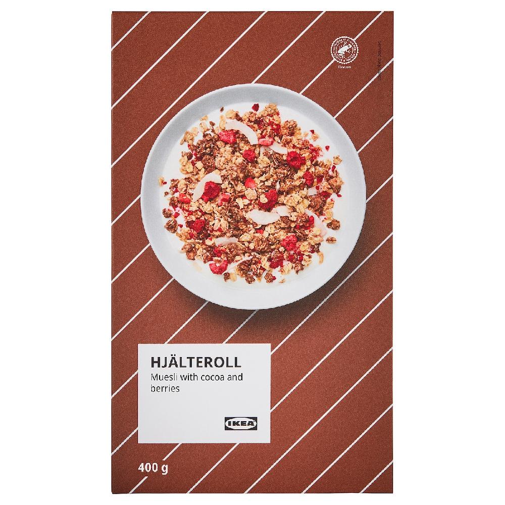 IKEA HJÄLTEROLL Muesli con cacao e bacche disidratate/Certificato Rainforest Alliance 400 g