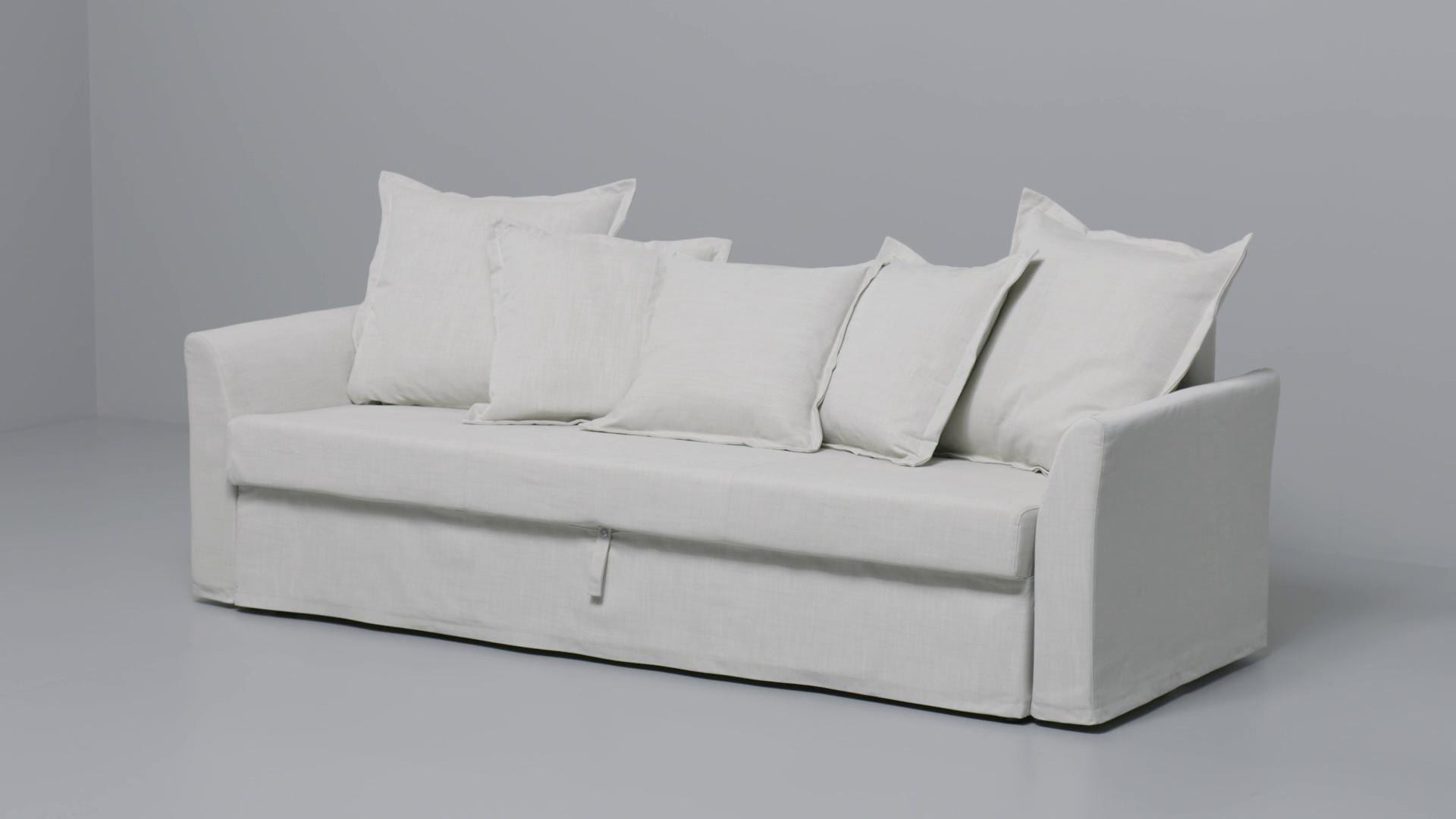 IKEA HOLMSUND Divano Letto A 3 Posti Borgunda Beige