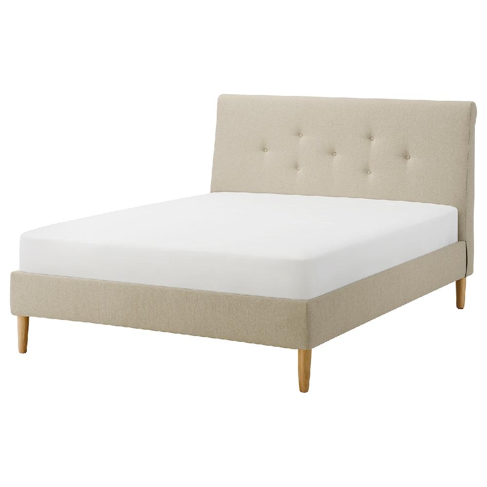 IKEA IDANÄS Struttura letto imbottita Naggen beige 160x200 cm