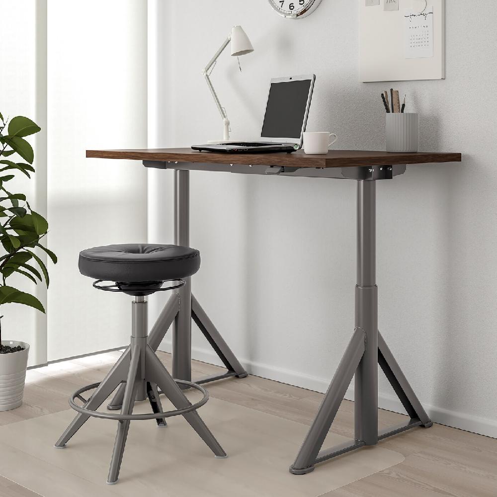 IKEA IDÅSEN Scrivania Regolabile In Altezza Marrone/grigio Scuro 120x70 Cm
