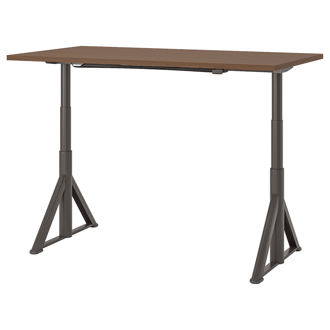 IKEA IDÅSEN Scrivania regolabile in altezza marrone/grigio scuro 160x80 cm