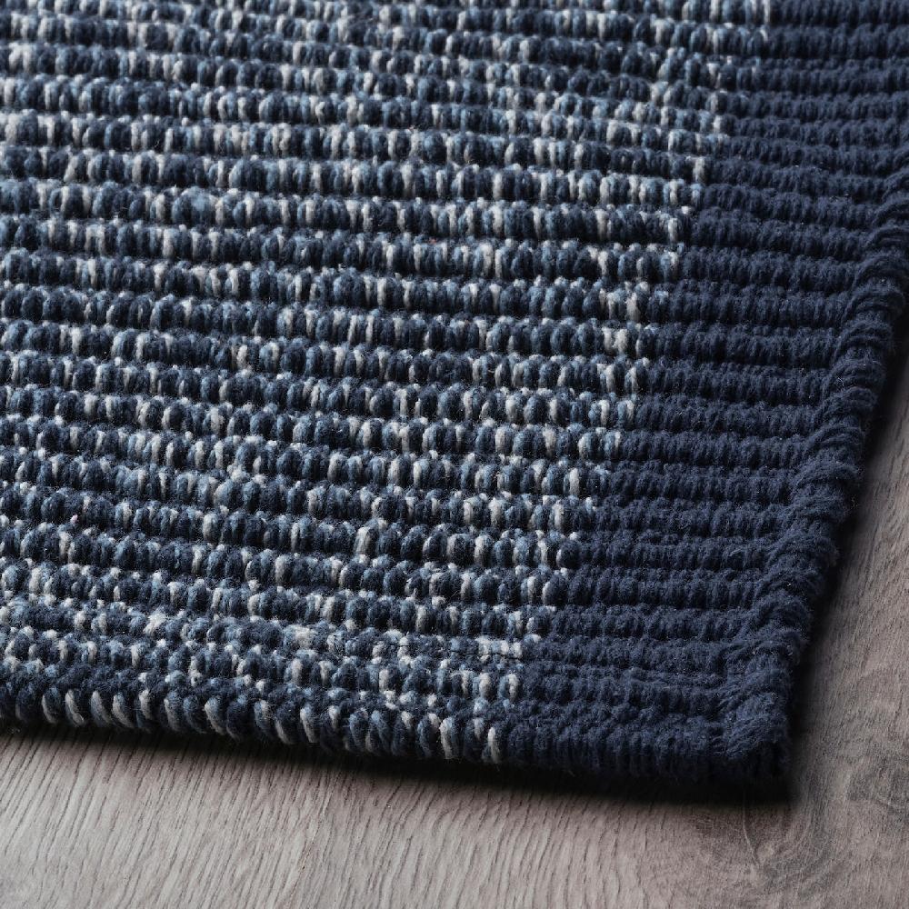 IKEA IDROTTSPLATS Tappeto Tessitura Piatta Blu 80x200 Cm