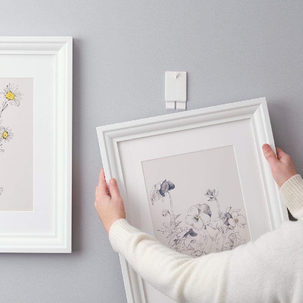 IKEA ALFTA Gancio Adesivo Per Cornice Bianco