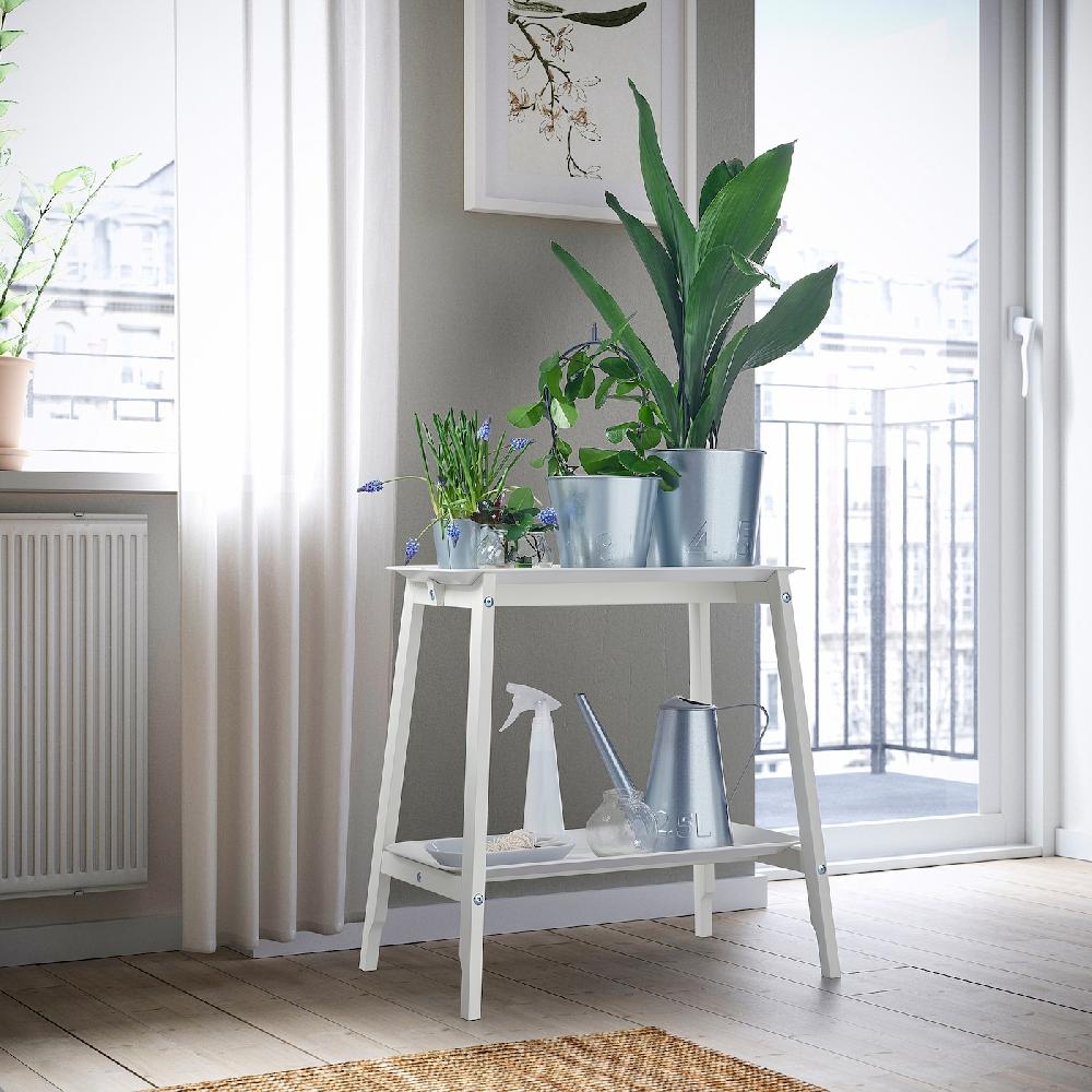 IKEA ALPVIDE Piedistallo Per Piante Bianco 63 Cm