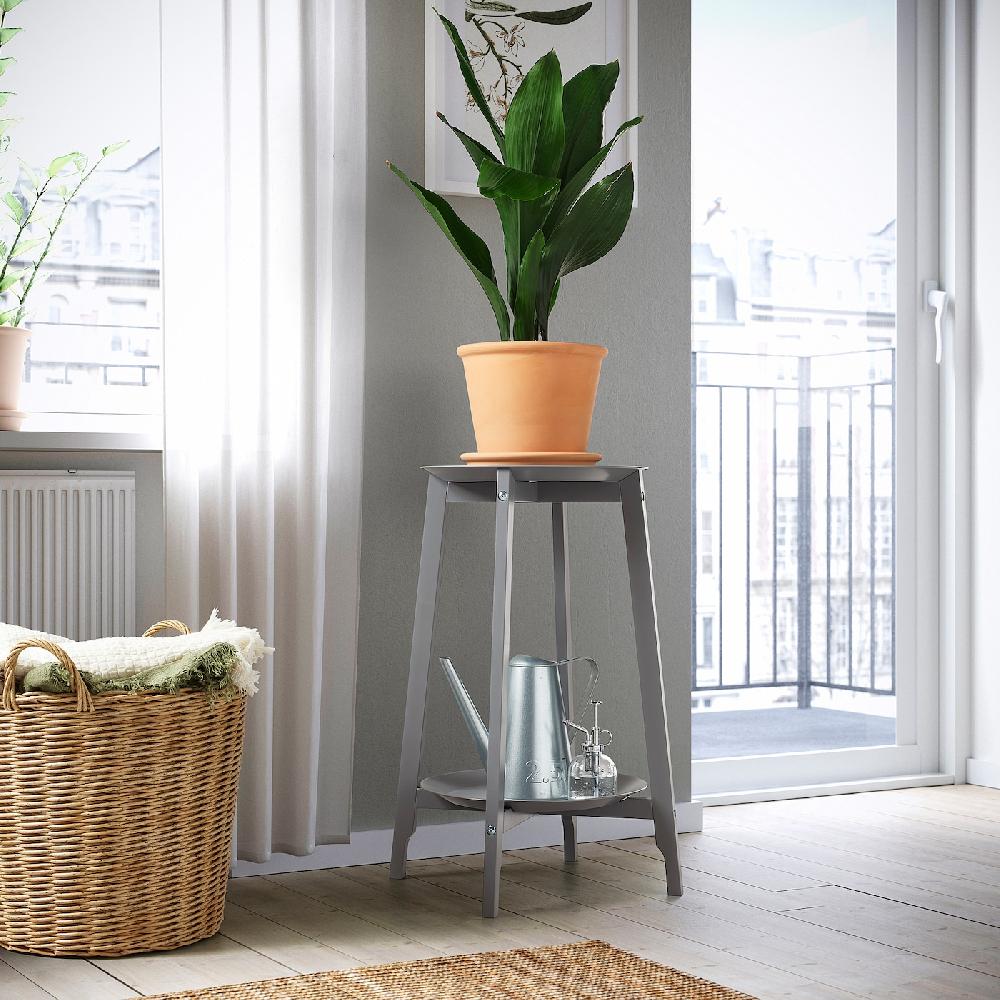 IKEA ALPVIDE Piedistallo Per Piante Grigio 71 Cm