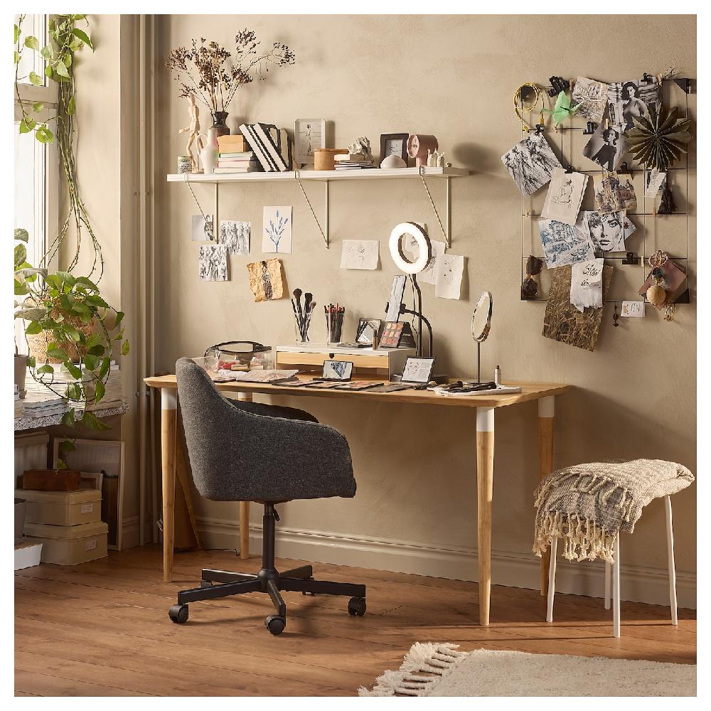 IKEA ANFALLARE Piano Tavolo Bambù 140x65 Cm