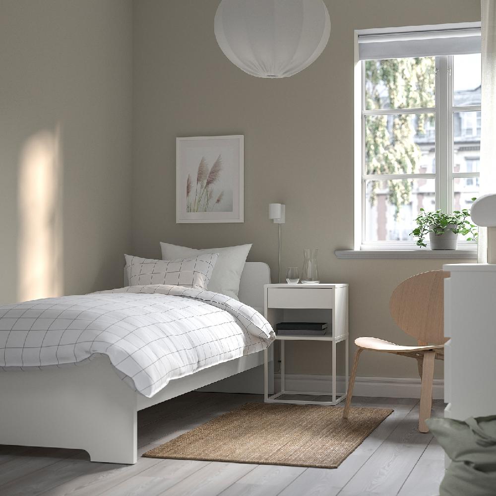 IKEA ASKVOLL Struttura Letto Bianco 90x200 Cm