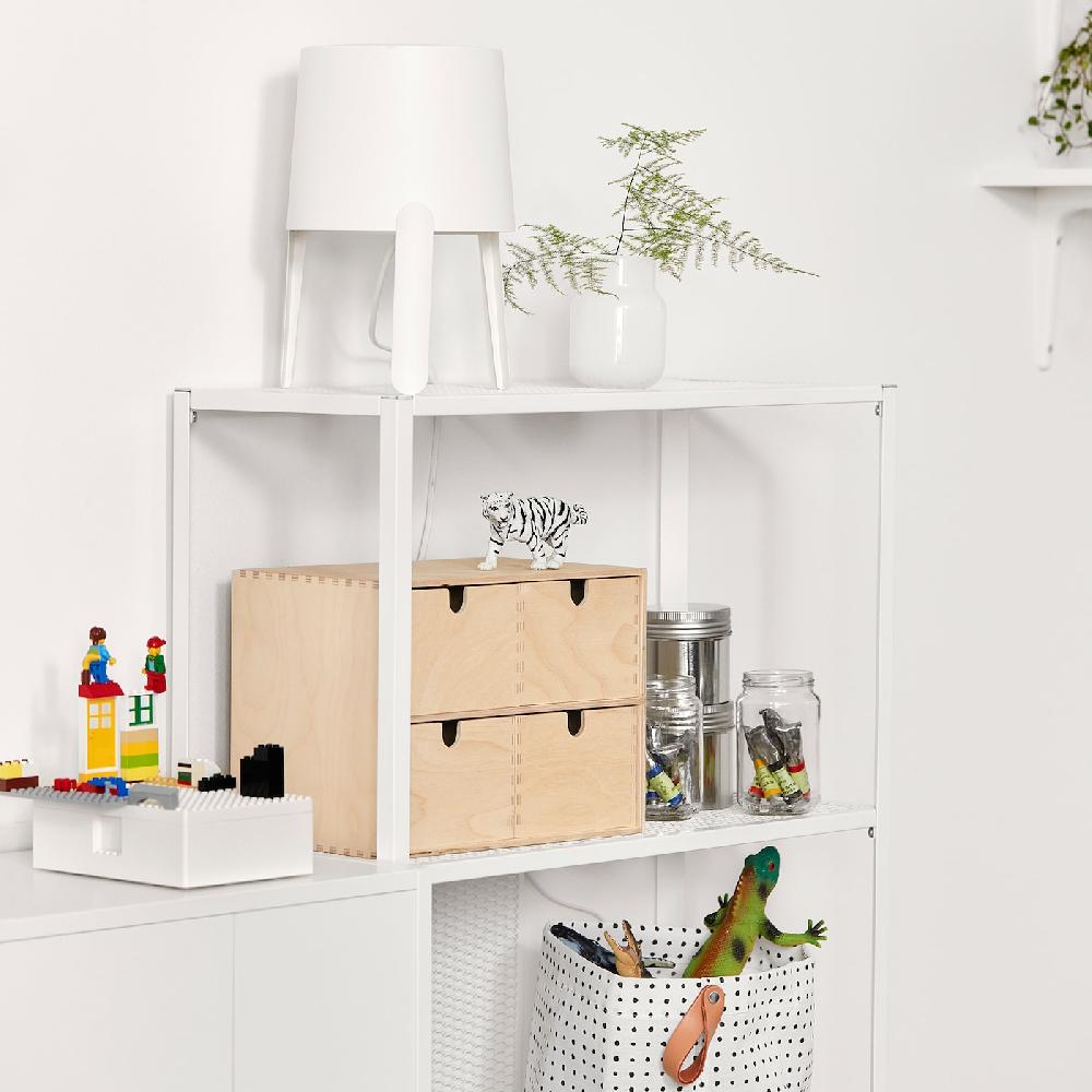 IKEA BAGGEBO Scaffale Metallo/bianco 60x25x116 Cm