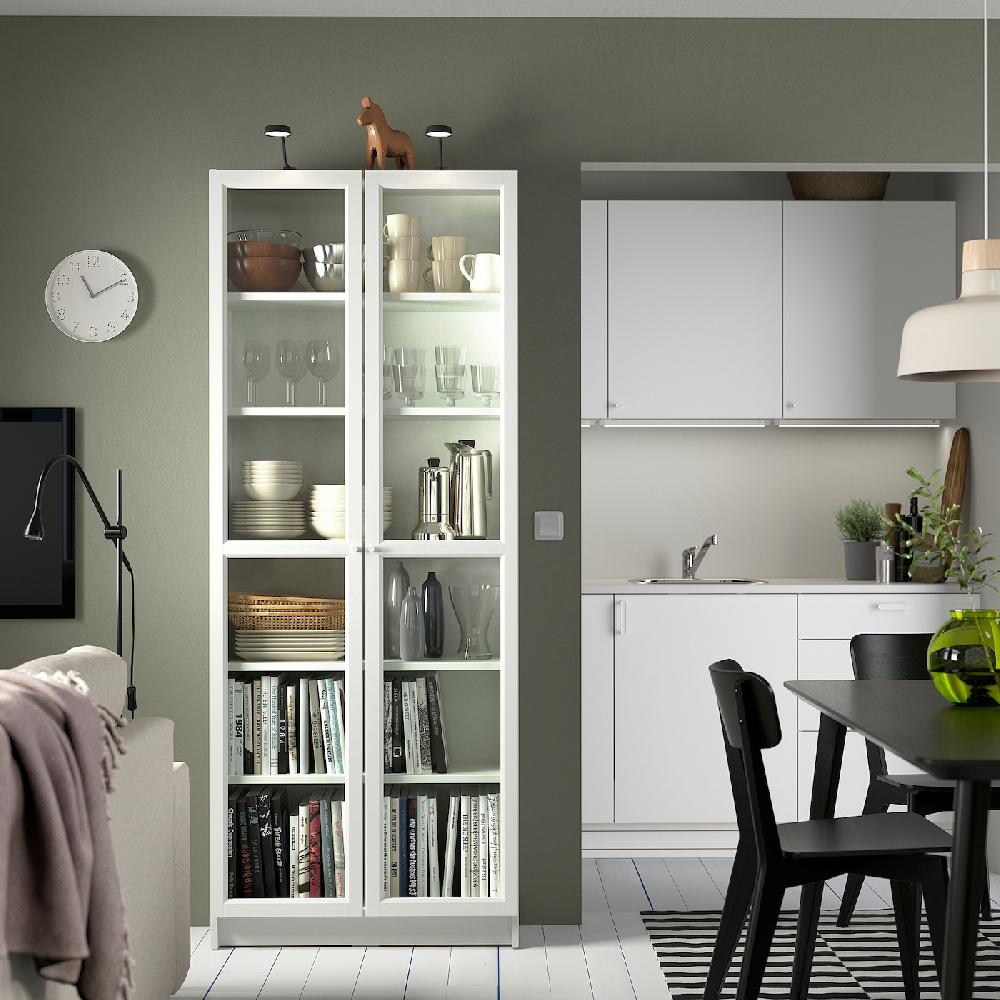 IKEA BILLY / OXBERG Libreria Bianco 80x30x202 Cm