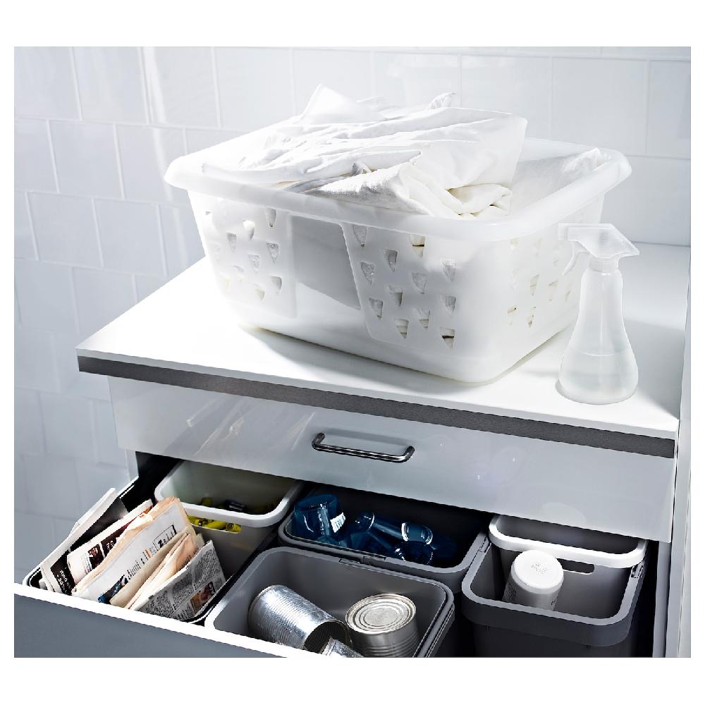 IKEA BLASKA Cesta Per Bucato Bianco 36 L