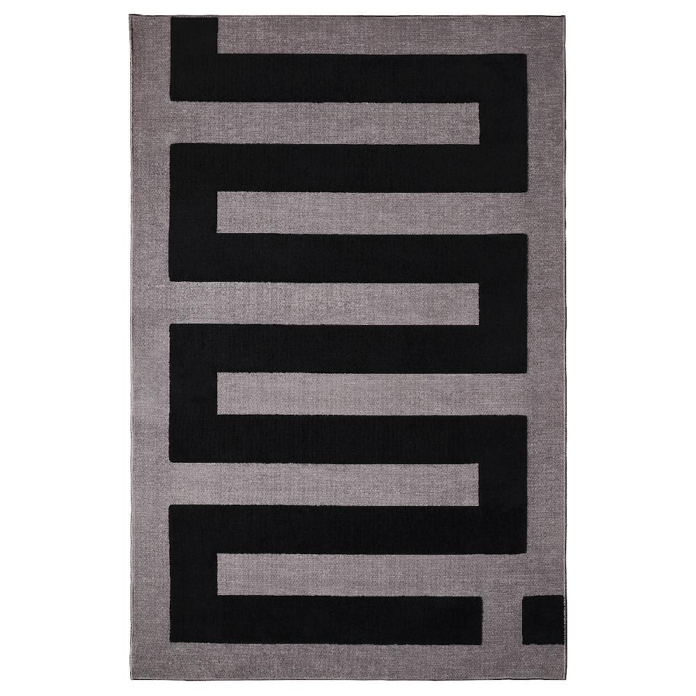 IKEA BLÅSKATA Tappeto nero/grigio 105x160 cm