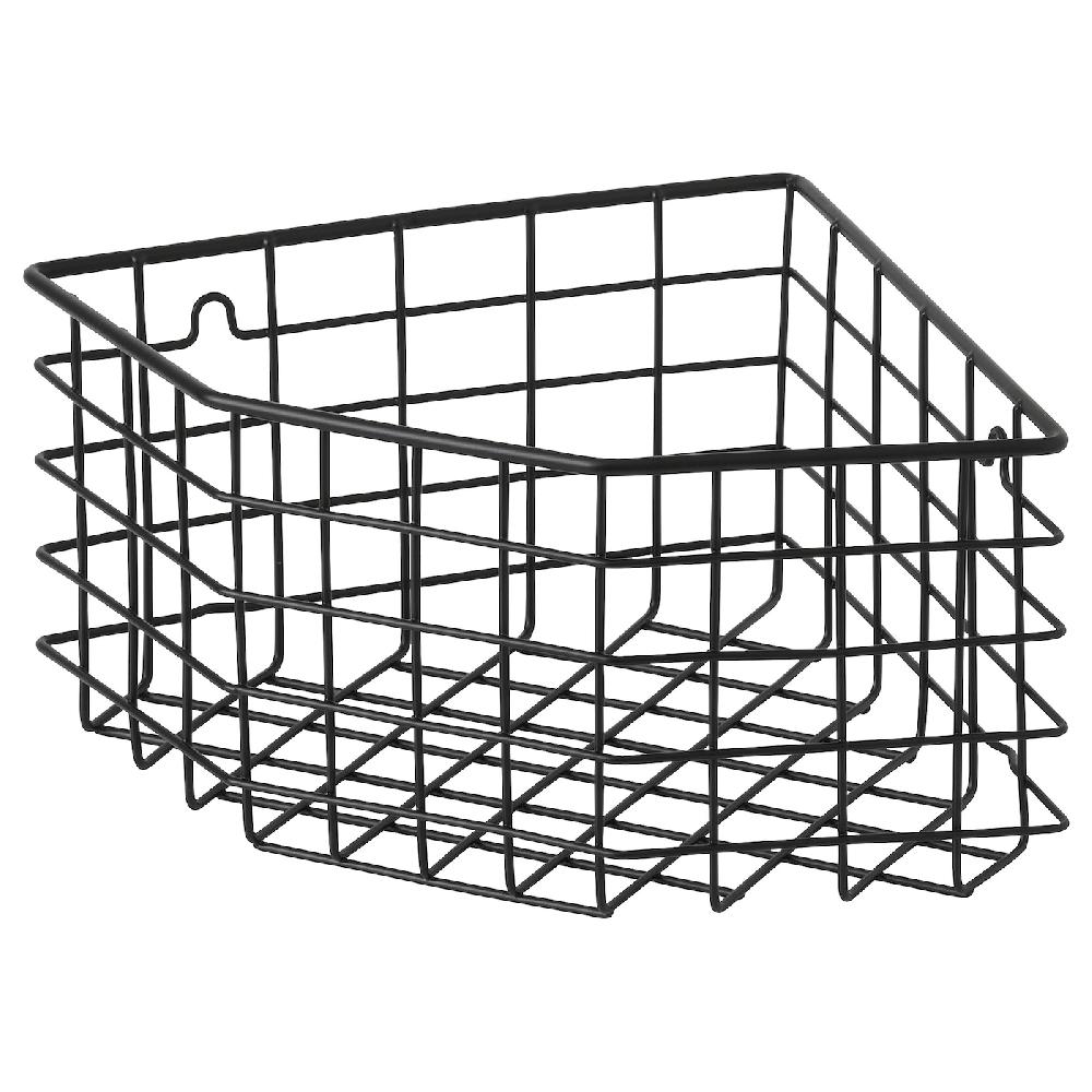 IKEA BLECKSJÖN Cestino angolare nero 28x21x12 cm