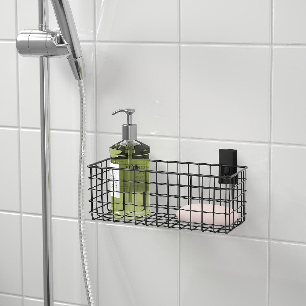 IKEA BLECKSJÖN Cestino Da Parete Nero 31x12x12 Cm