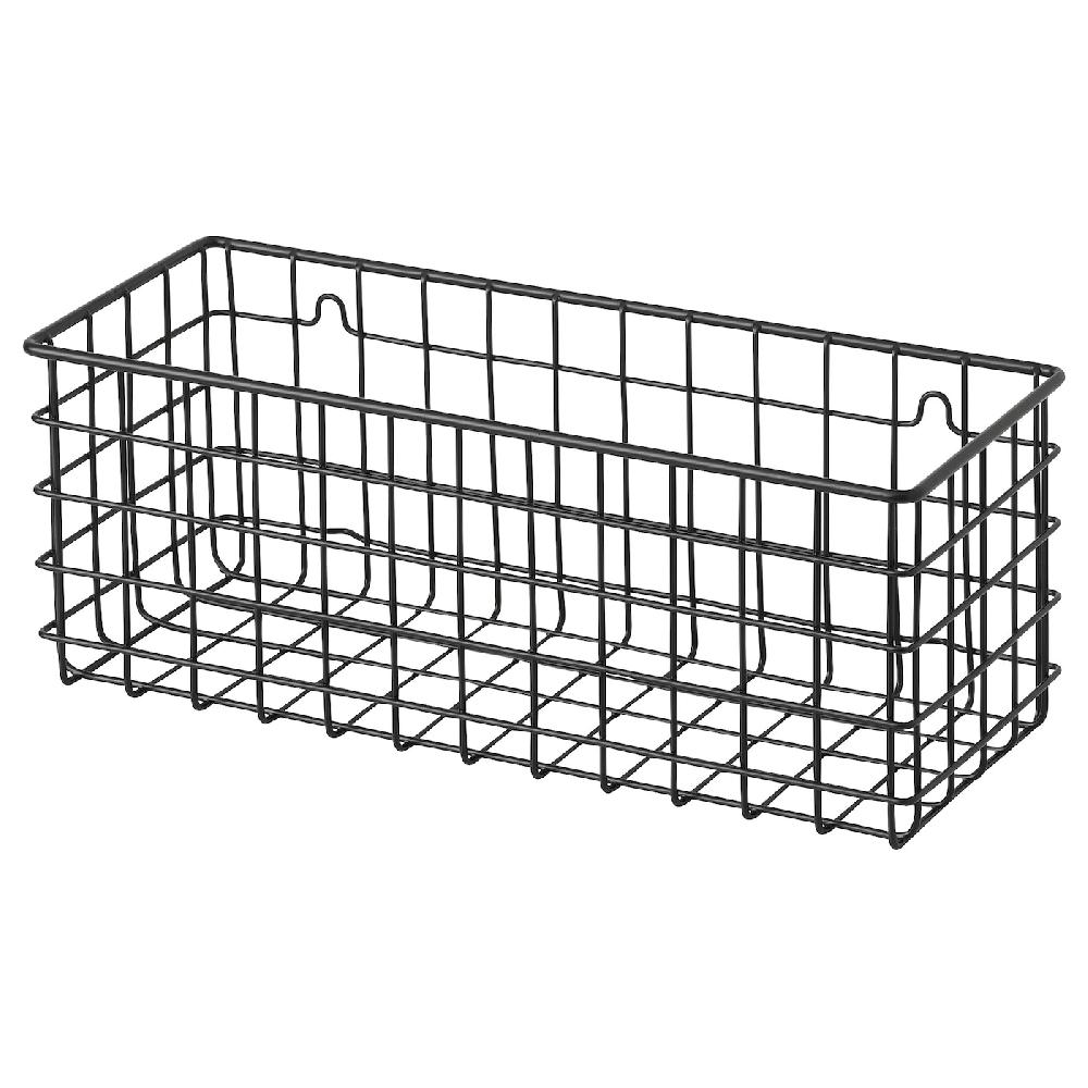 IKEA BLECKSJÖN Cestino da parete nero 31x12x12 cm