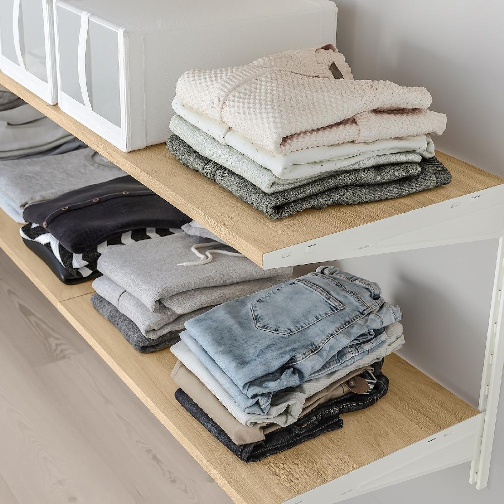 IKEA BOAXEL Scaffale Bianco/rovere 187x40x101 Cm