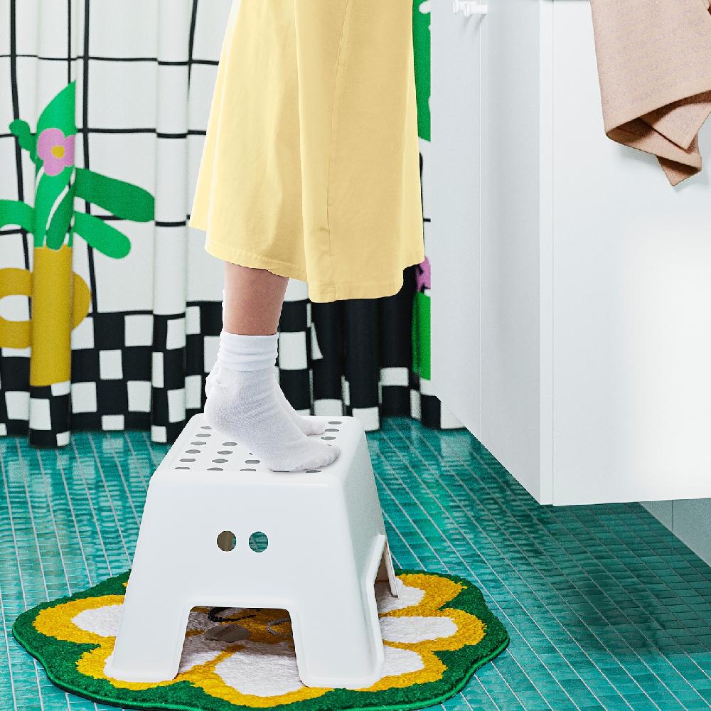 IKEA BOLMEN Scaletta/sgabello Bianco