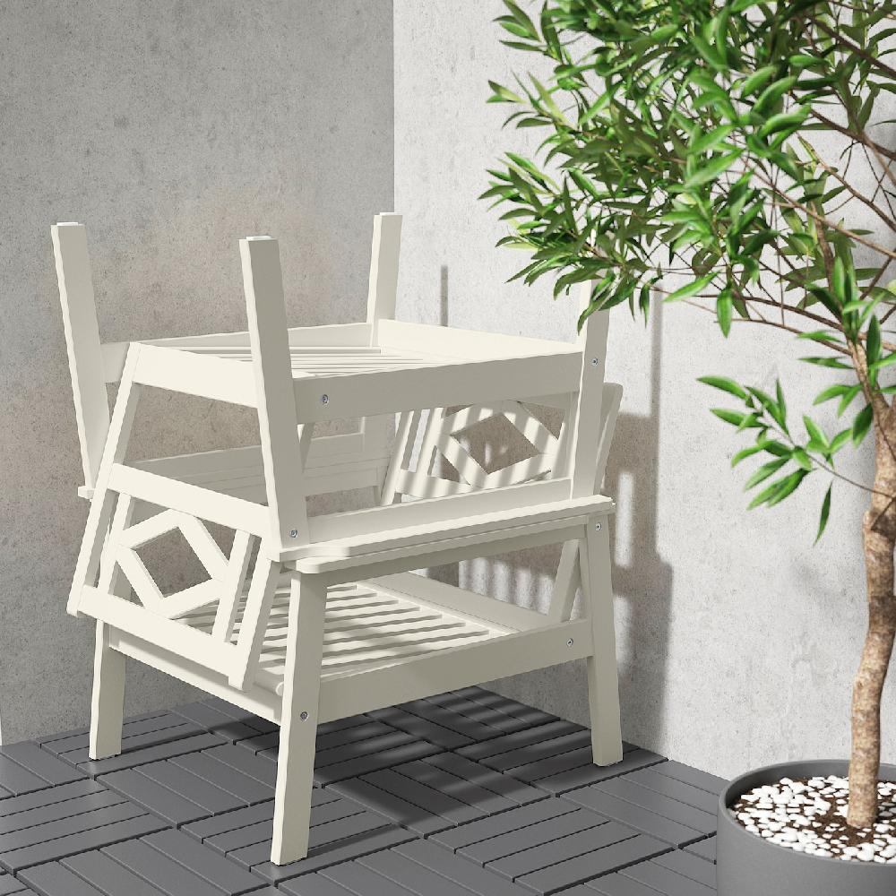 IKEA BONDHOLMEN Poltrona Da Giardino Bianco/beige