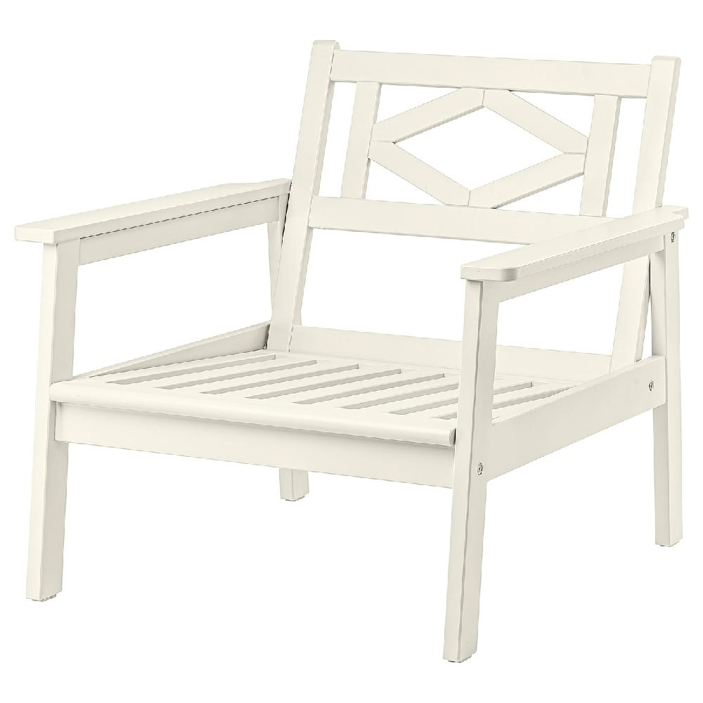 IKEA BONDHOLMEN Poltrona da giardino bianco/beige