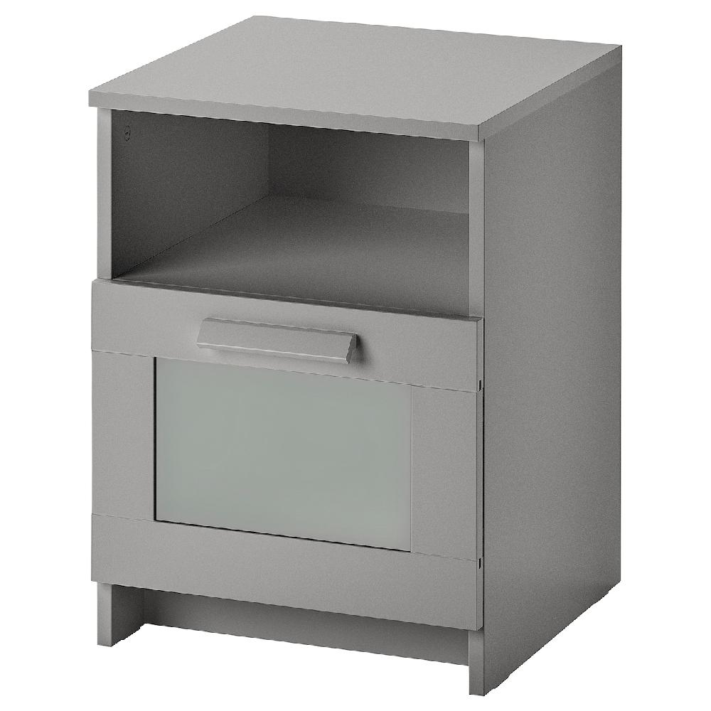 IKEA BRIMNES Comodino grigio 39x41 cm