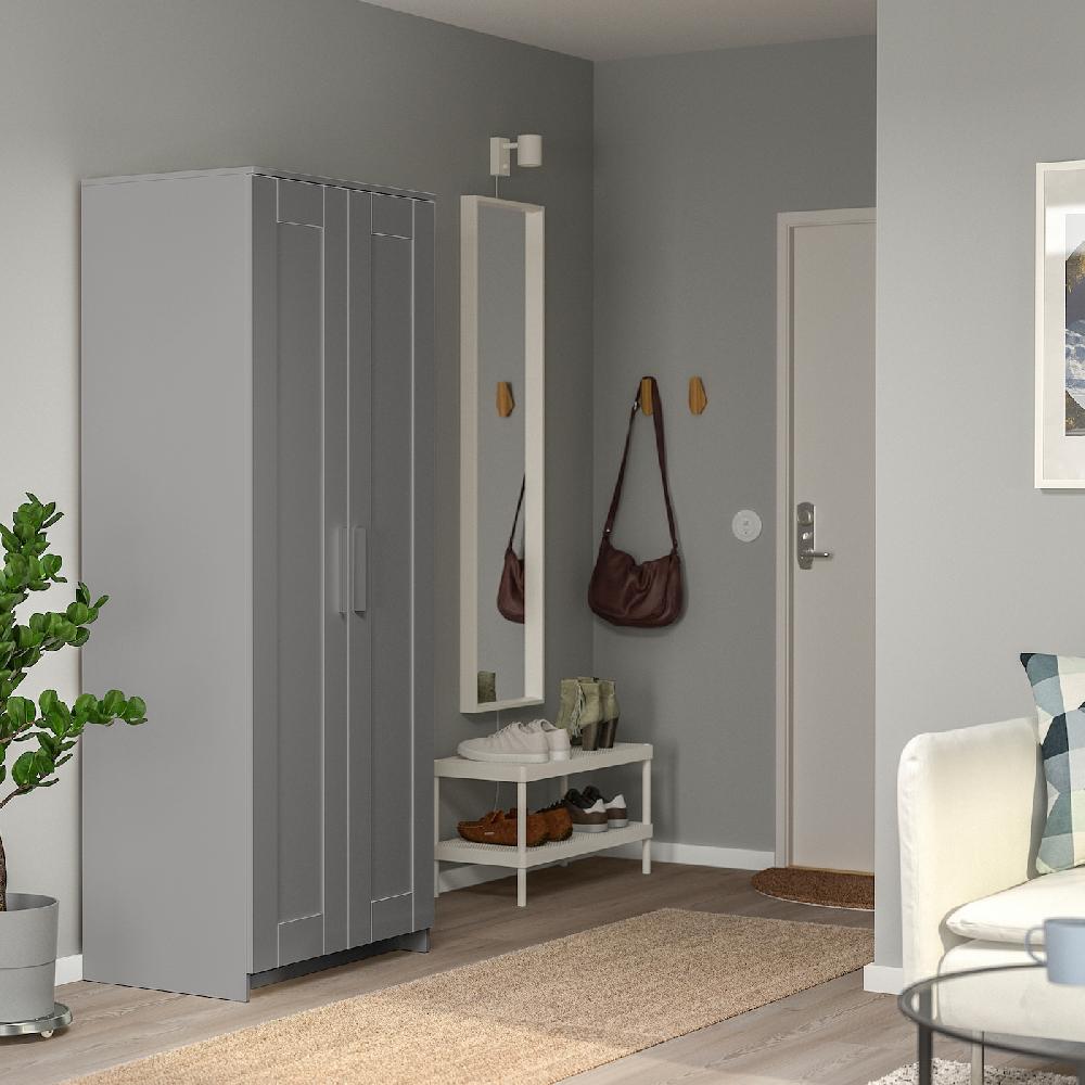 IKEA BRIMNES Guardaroba A 2 Ante Grigio 78x190 Cm