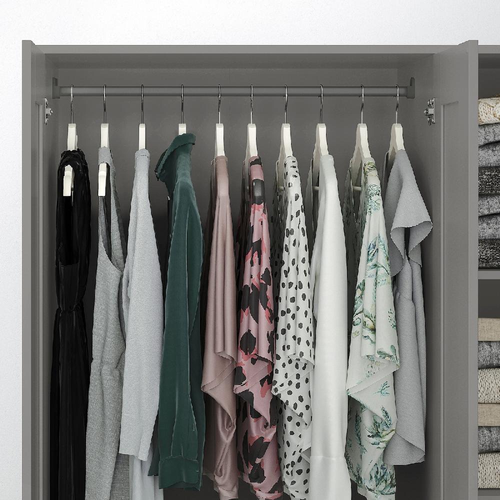 IKEA BRIMNES Guardaroba A 3 Ante Grigio 117x190 Cm
