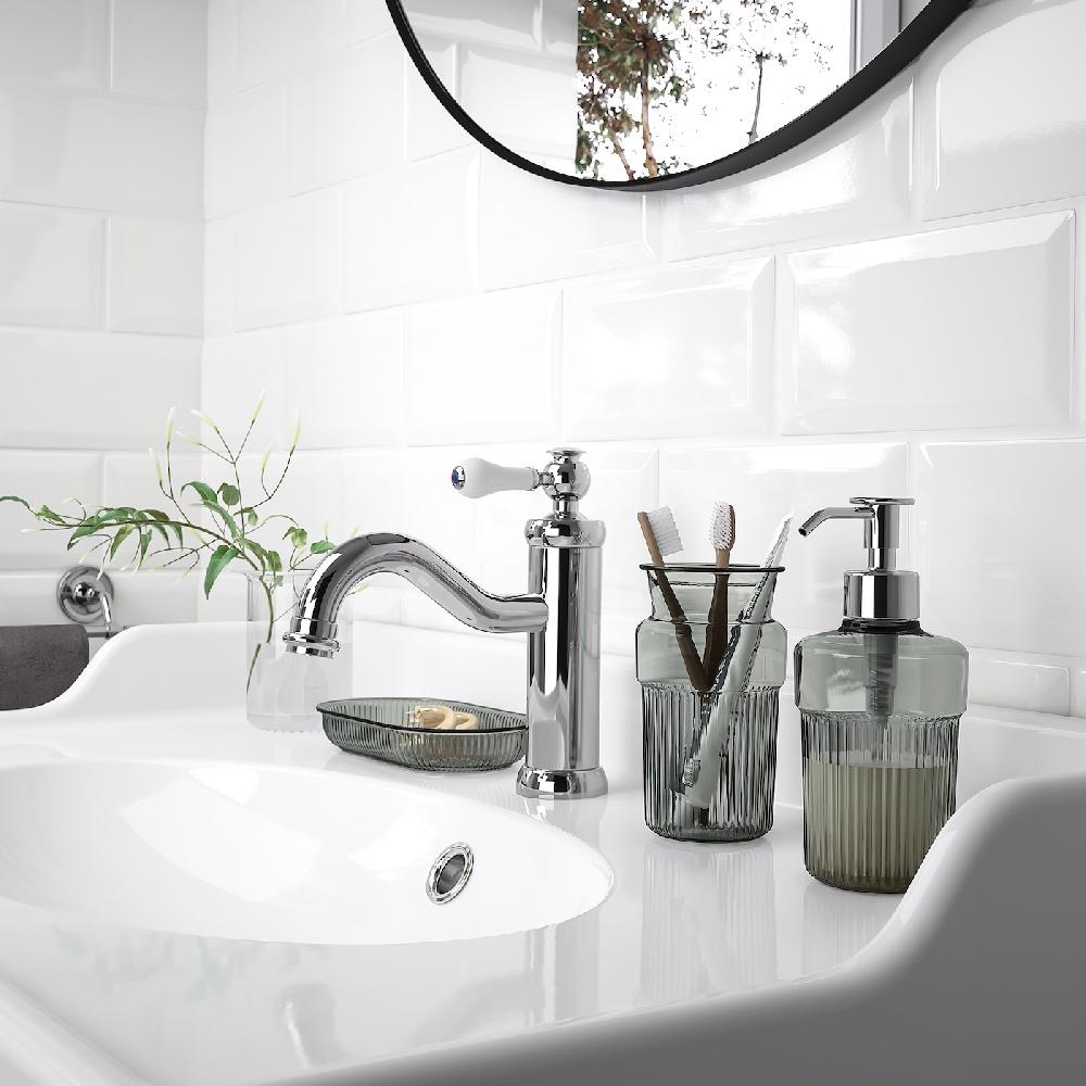 IKEA BROFJÄRDEN Set Per Bagno 3 Pezzi Grigio