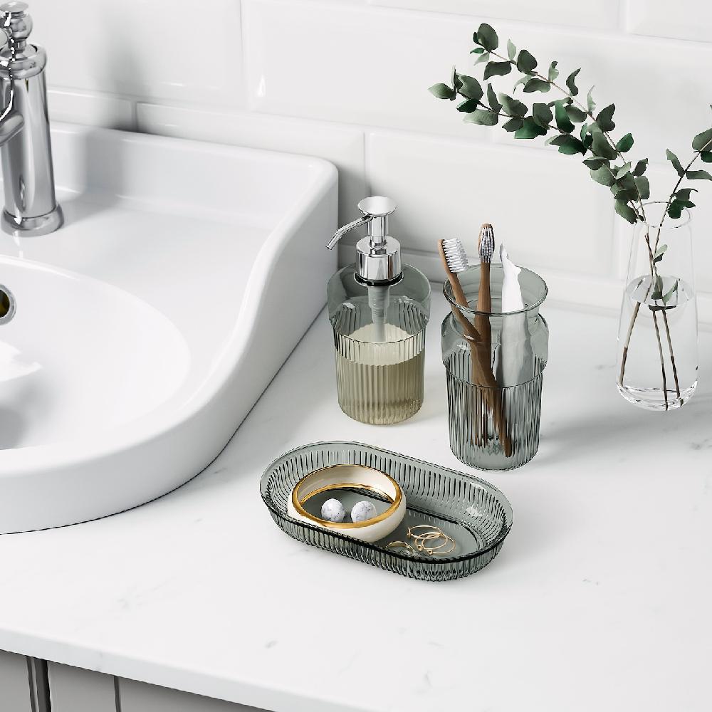 IKEA BROFJÄRDEN Set Per Bagno 3 Pezzi Grigio