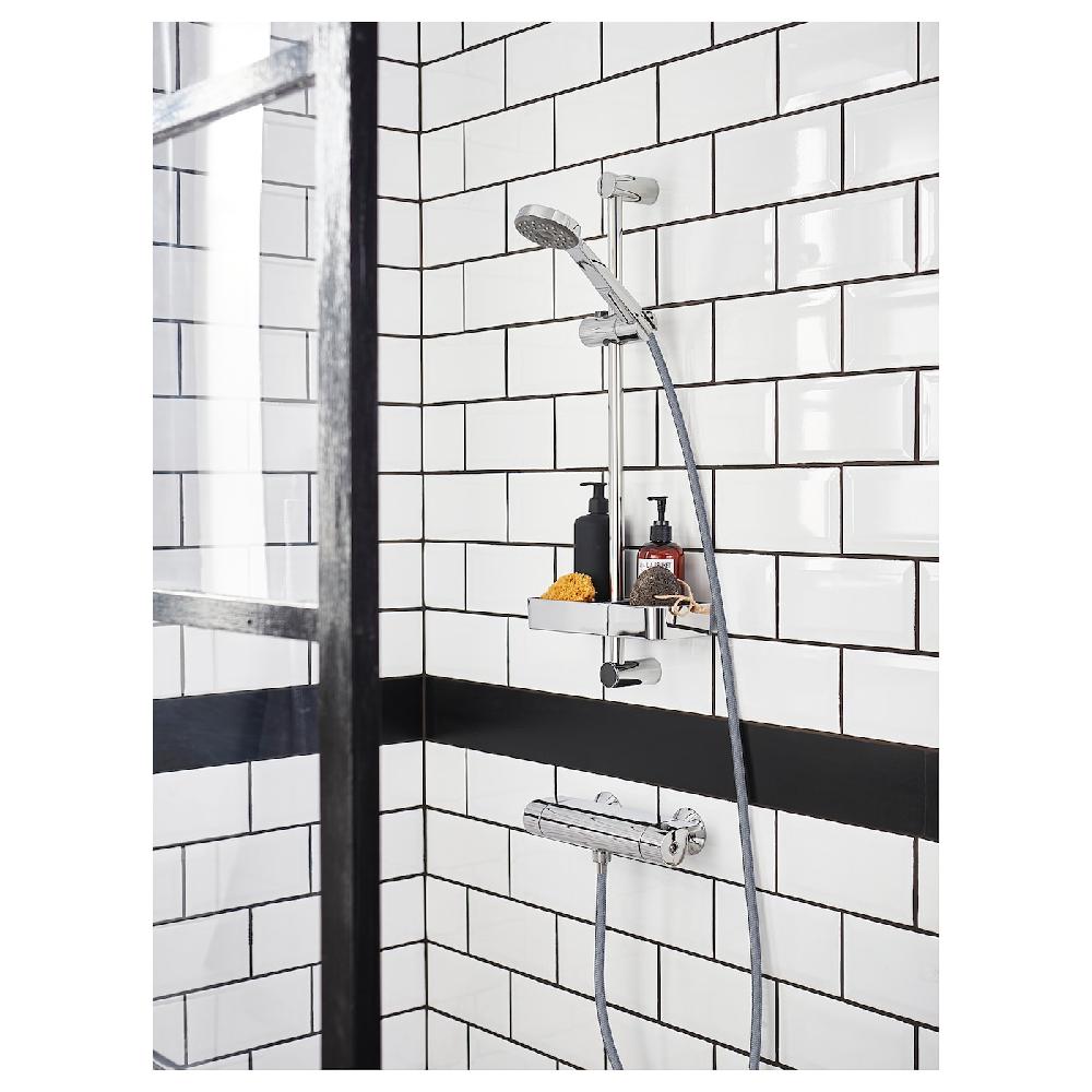 IKEA BROGRUND Mensolina Per Doccia Cromato 25x4 Cm