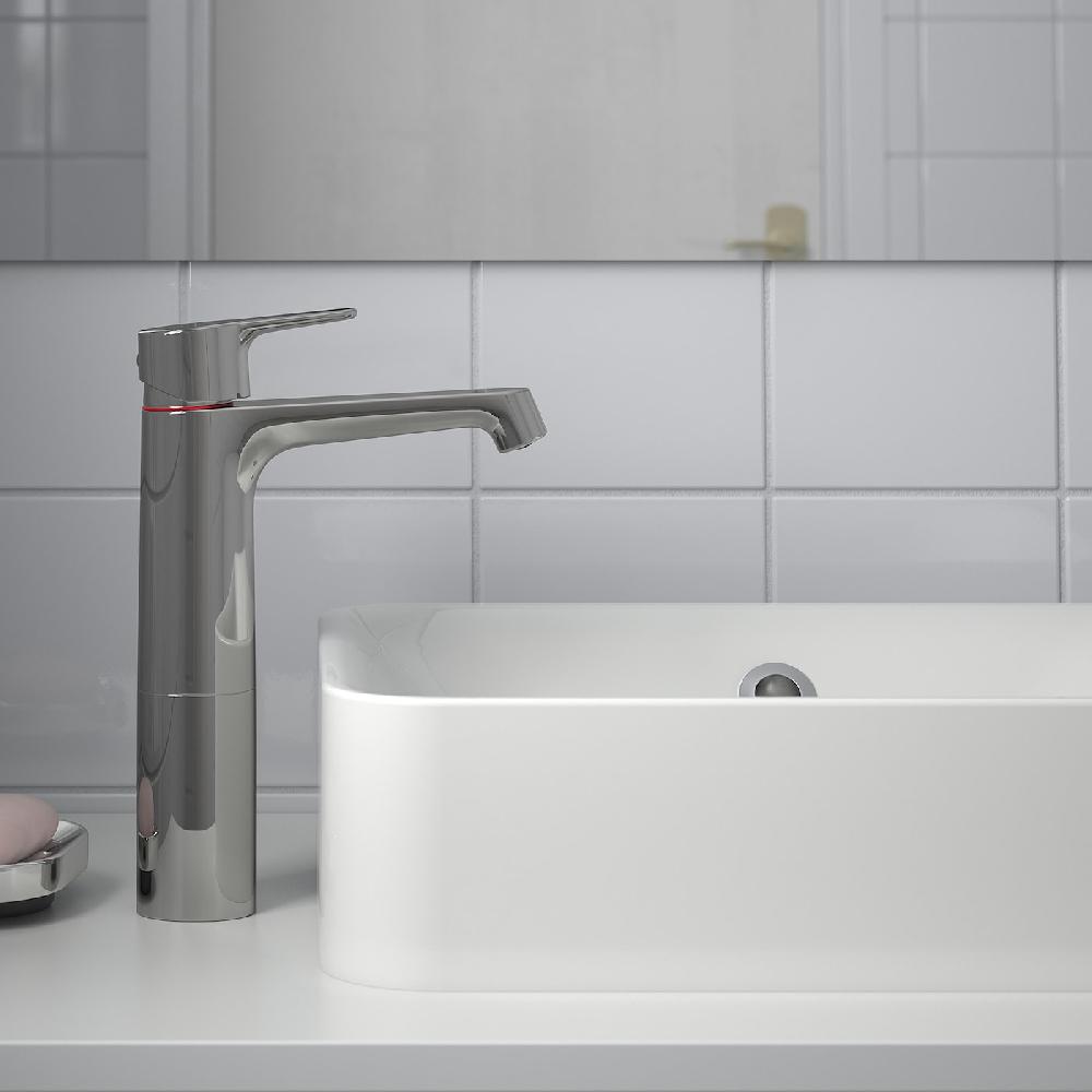 IKEA BROGRUND Miscelatore Per Lavabo Alto Cromato