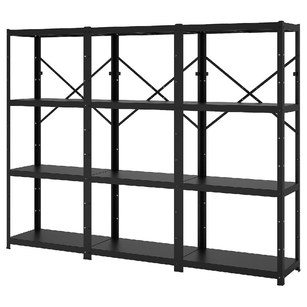 IKEA BROR Scaffale nero 254x40x190 cm