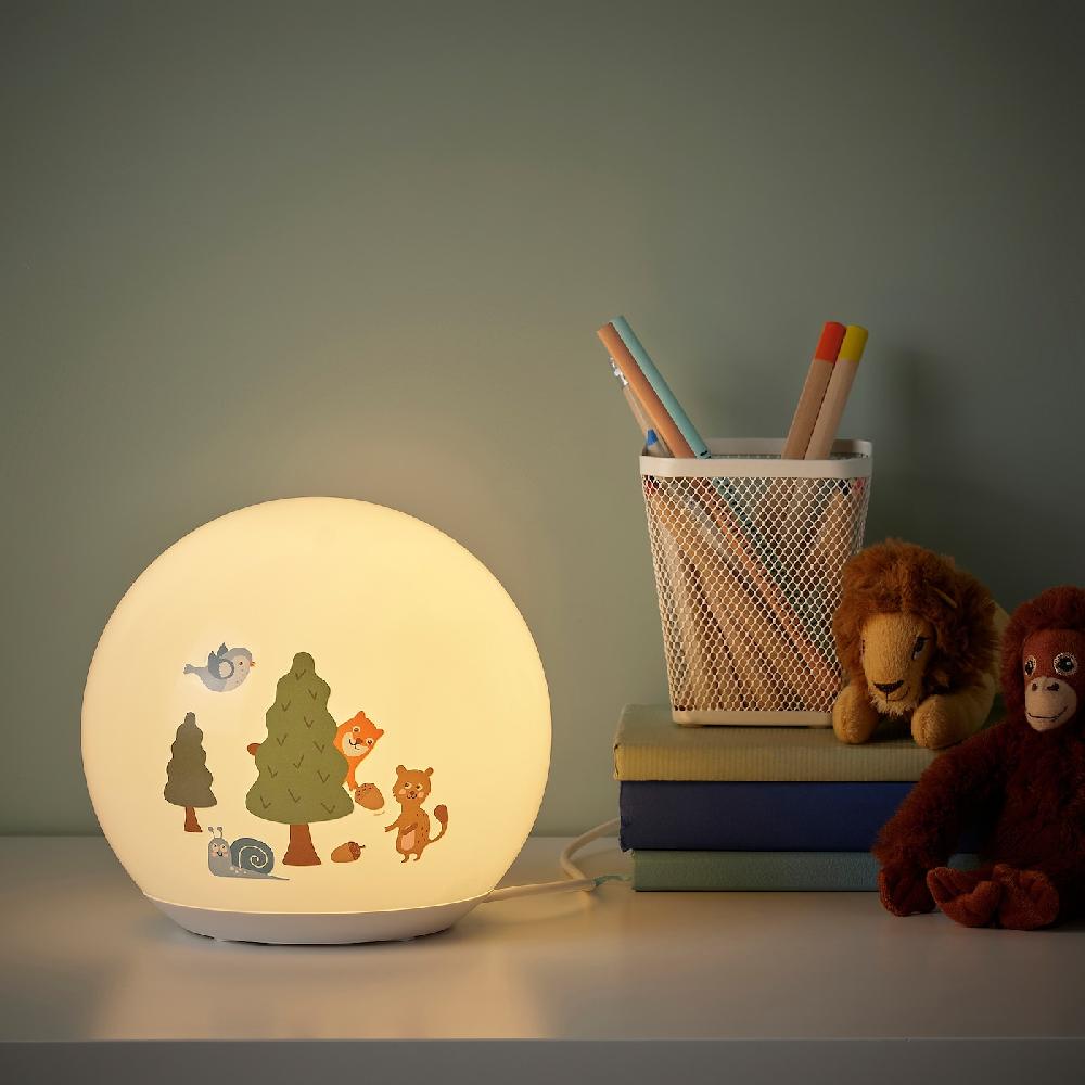 IKEA BRUMMIG Lampada Da Tavolo A LED Motivo Bosco