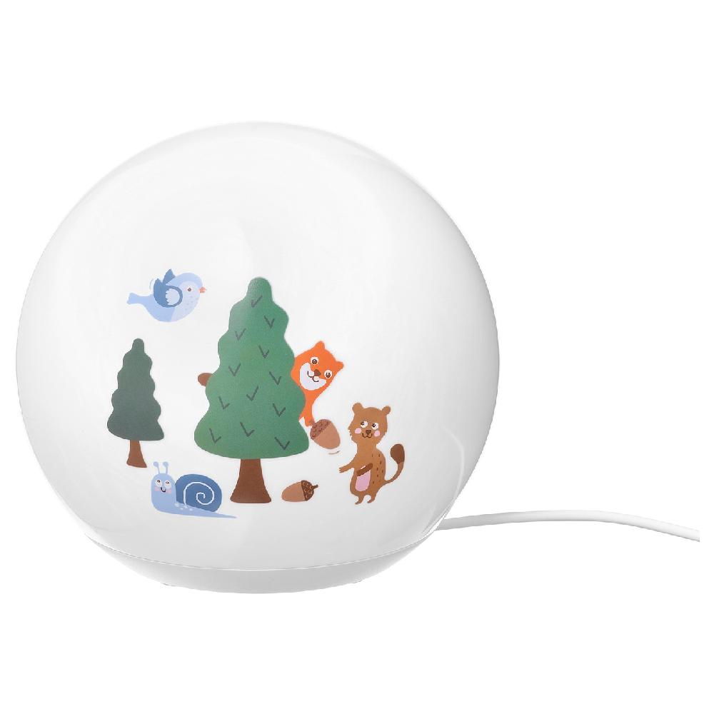 IKEA BRUMMIG Lampada da tavolo a LED motivo bosco