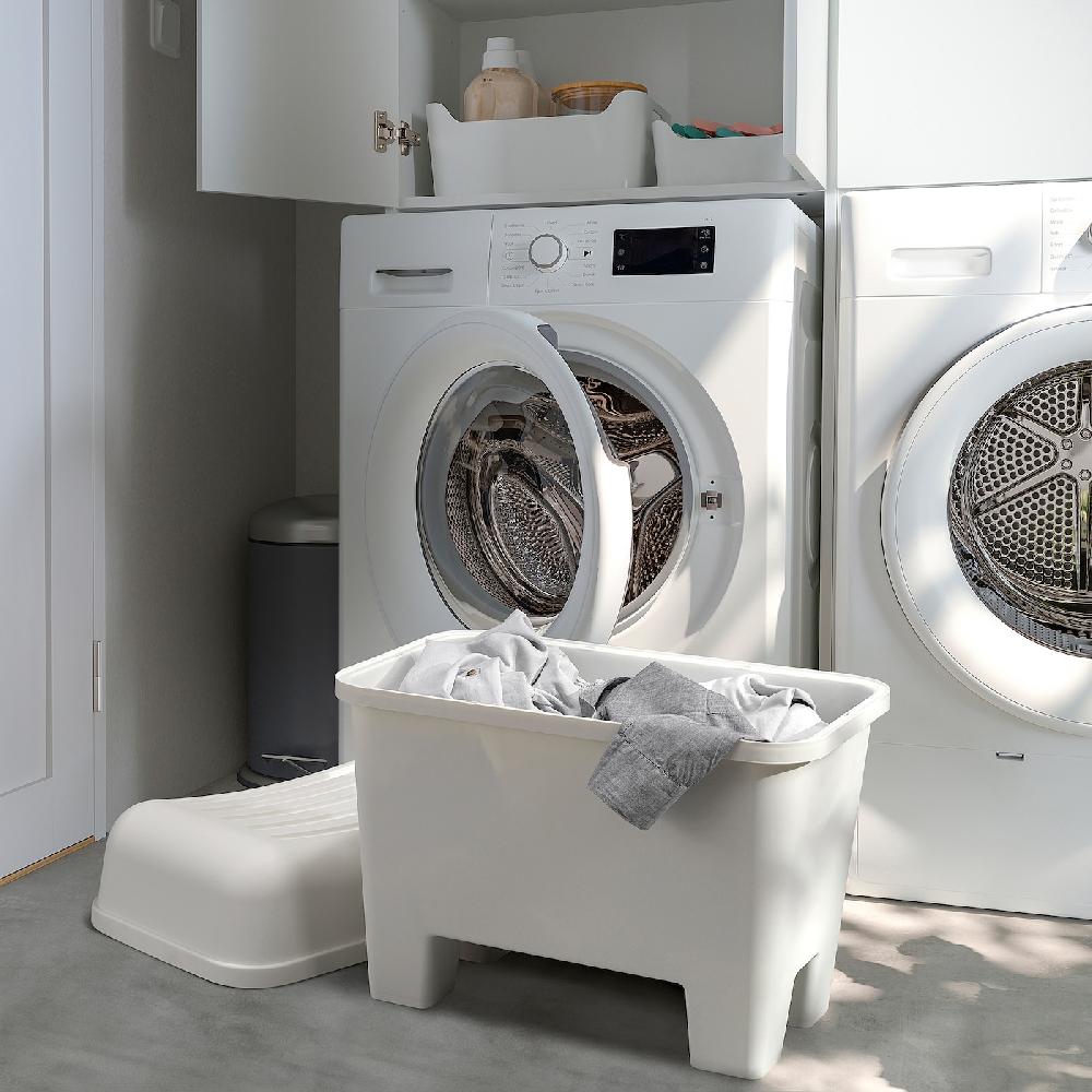 IKEA BURSJÖN Sgabello Con Vano Contenitore Bianco