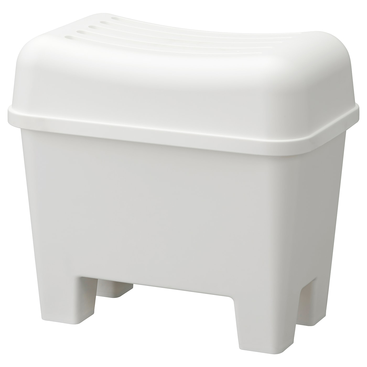 IKEA BURSJÖN Sgabello Con Vano Contenitore Bianco