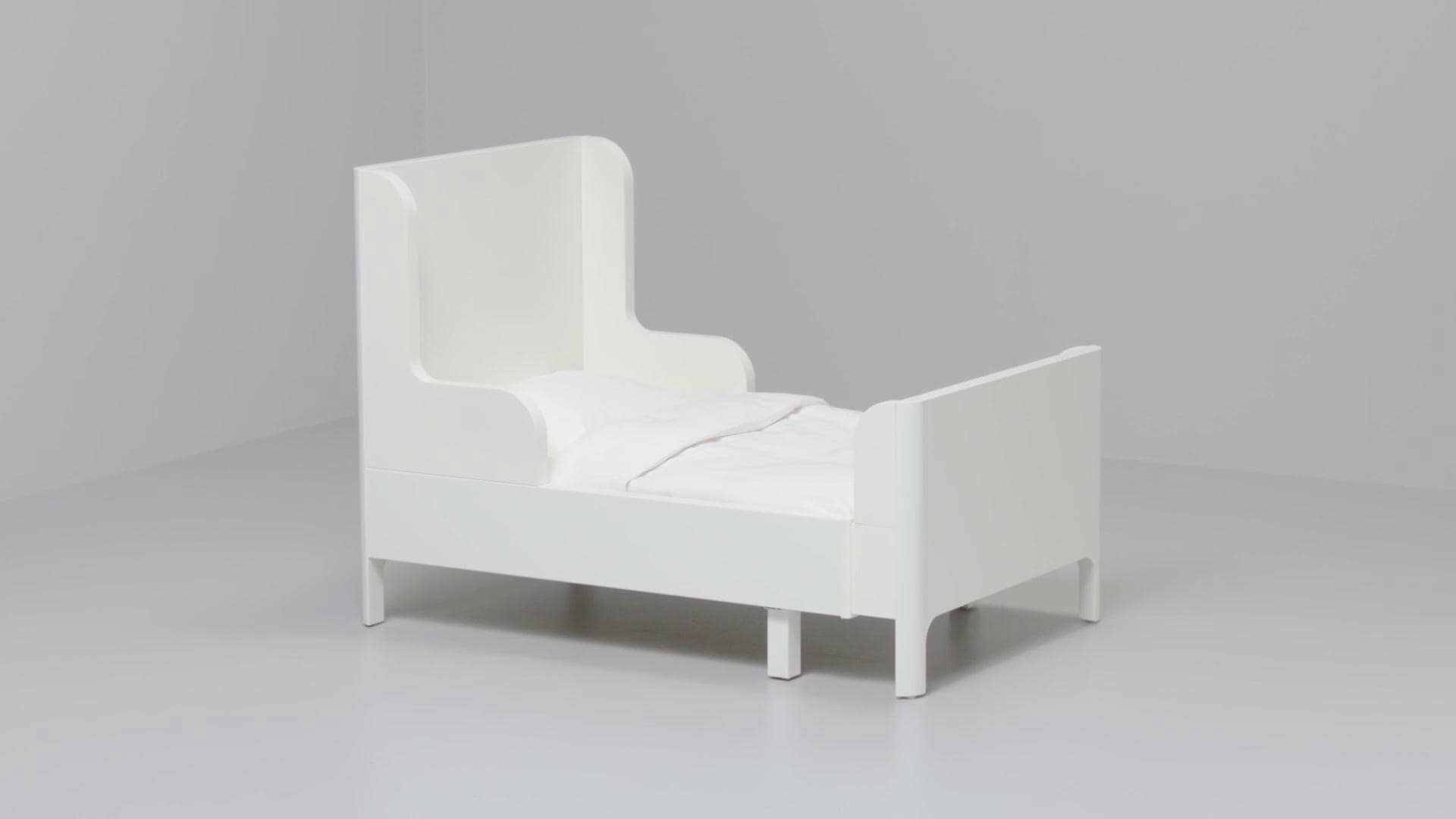 IKEA BUSUNGE Letto Allungabile Bianco 80x200 Cm