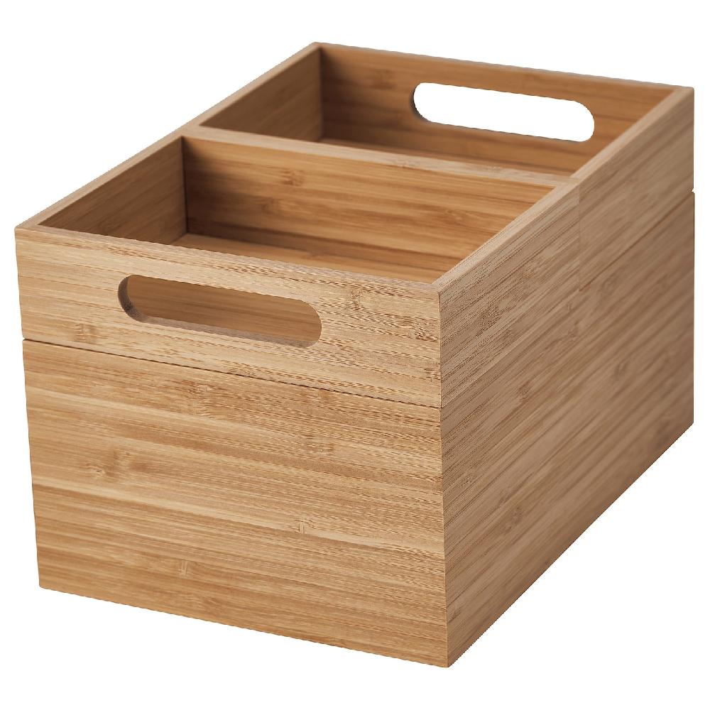 IKEA DRAGAN Set di 3 scatole bambù 23x17x14 cm