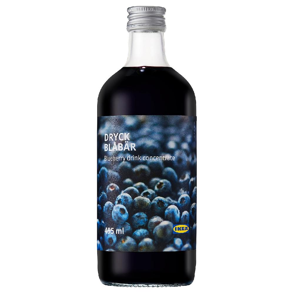 IKEA DRYCK BLÅBÄR Sciroppo di mirtilli 495 ml
