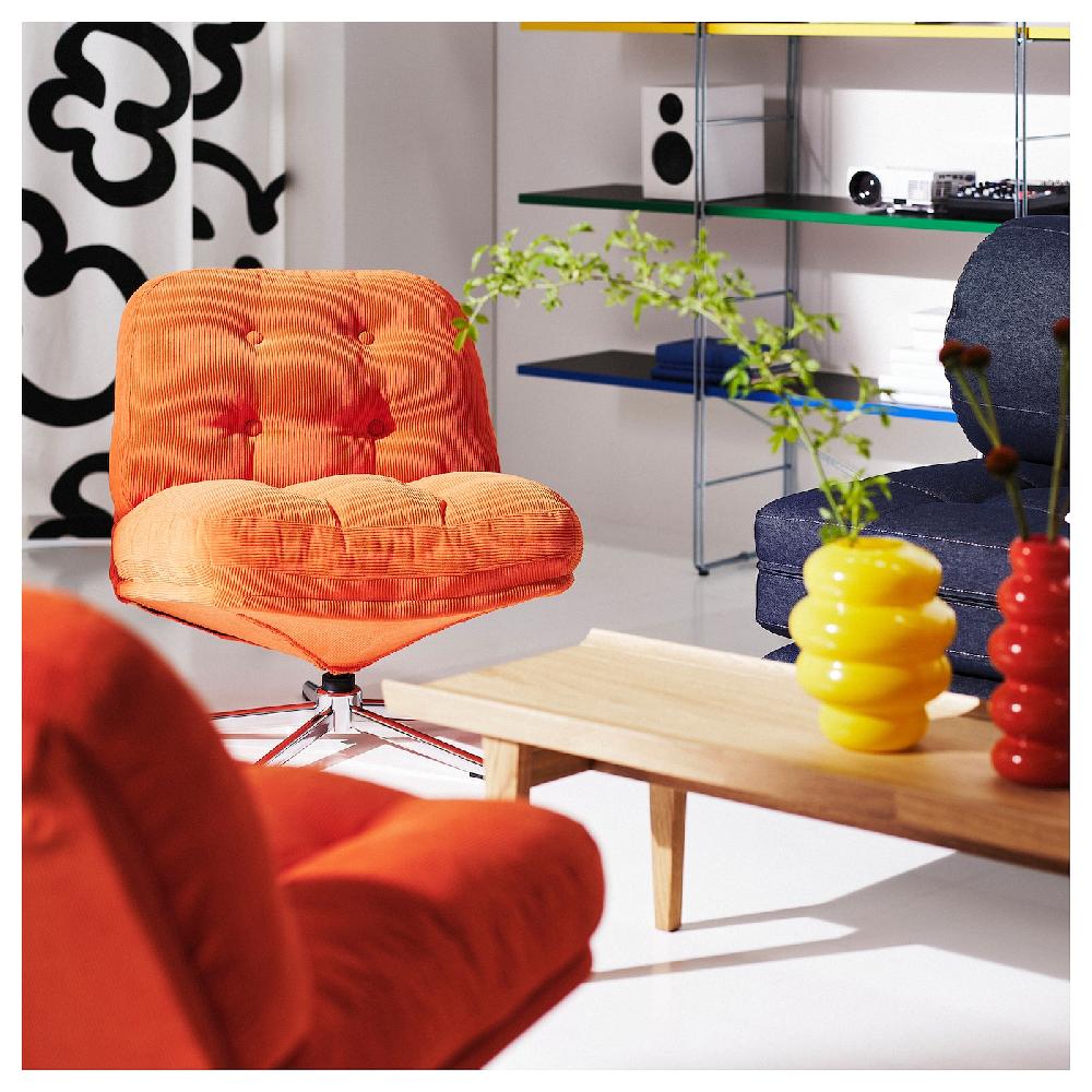 IKEA DYVLINGE Poltrona Girevole Kelinge Arancione