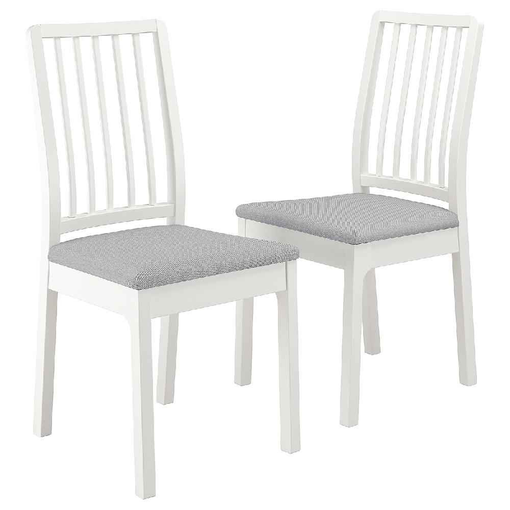 IKEA EKEDALEN Sedia bianco/Orrsta grigio chiaro