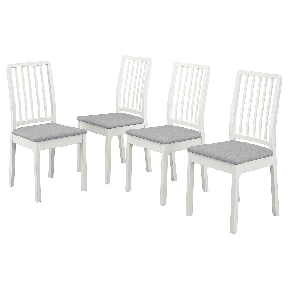 IKEA EKEDALEN Sedia bianco/Orrsta grigio chiaro
