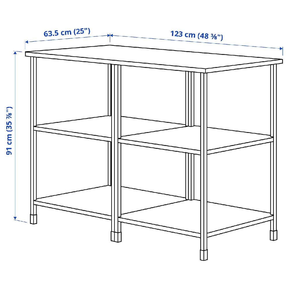 IKEA ENHET Banco Da Lavoro Bianco 123x63.5x91 Cm