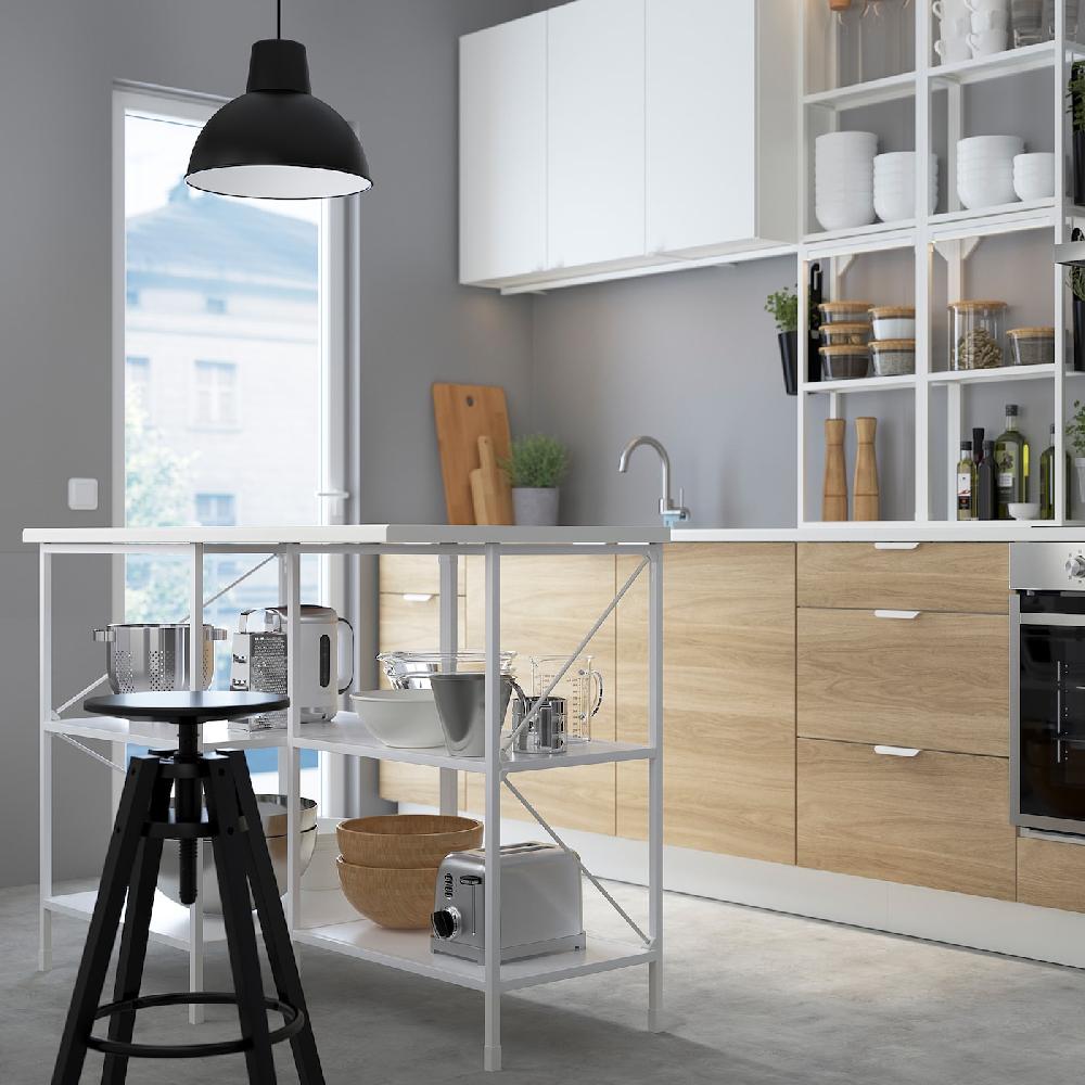 IKEA ENHET Banco Da Lavoro Bianco 123x63.5x91 Cm