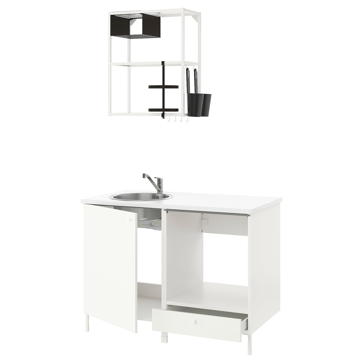 IKEA ENHET Cucina bianco 123x63.5x222 cm