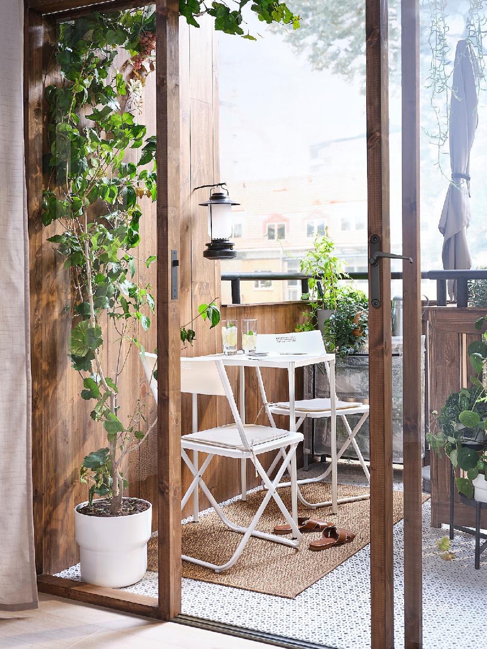 IKEA FEJAN Tavolo Da Giardino Bianco 50x44 Cm