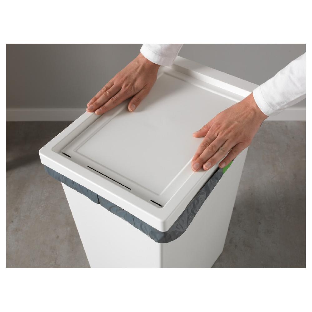 IKEA FILUR Bidone Con Coperchio Bianco 42 L