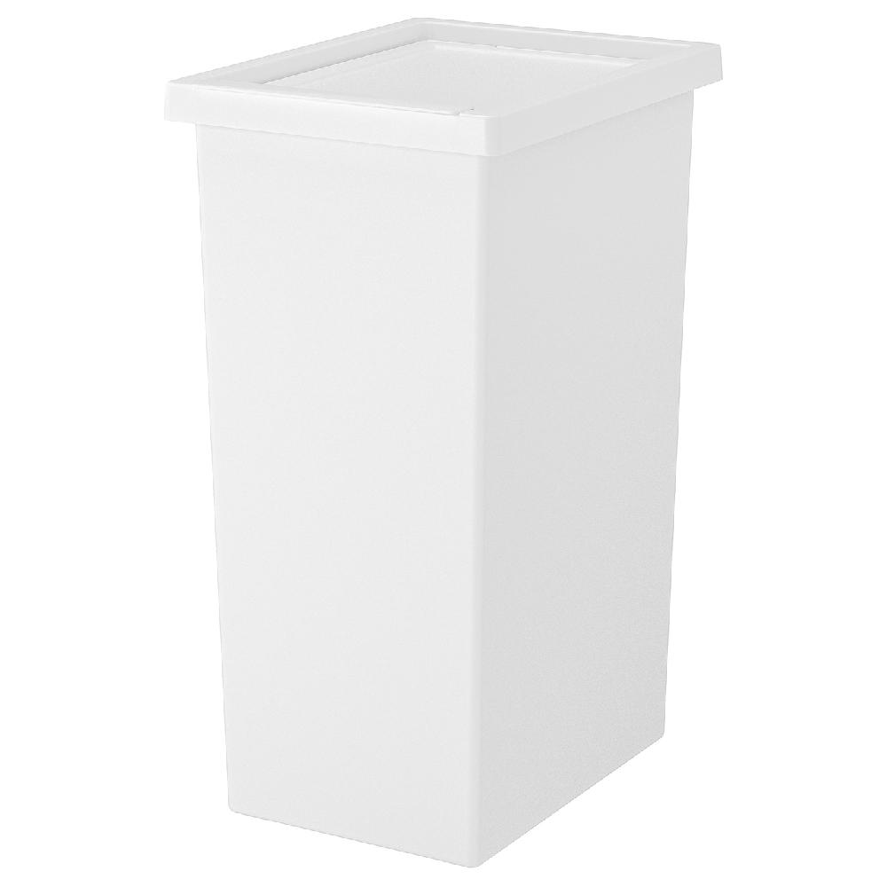 IKEA FILUR Bidone con coperchio bianco 42 l