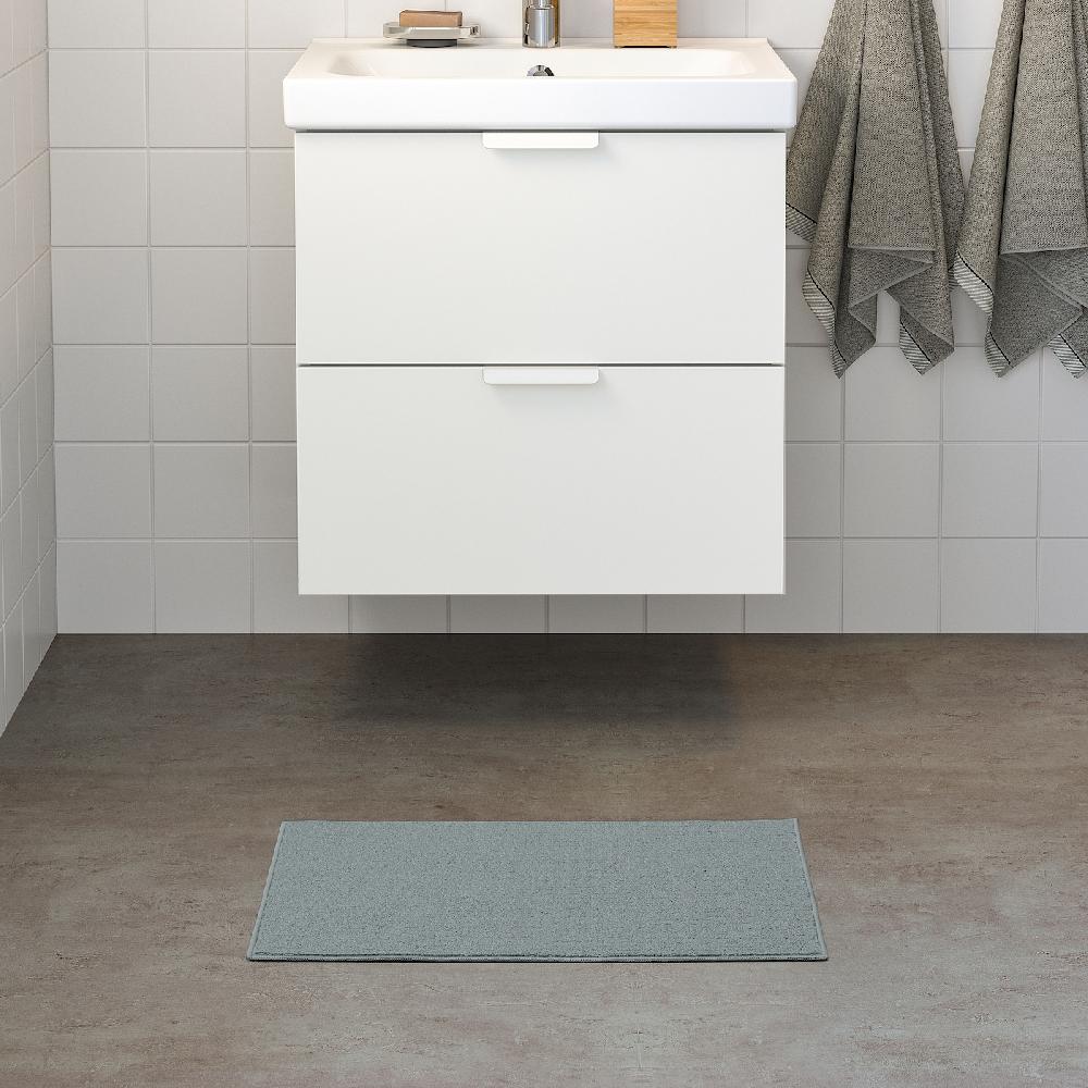 IKEA FINTSEN Tappeto Per Bagno Grigio 40x60 Cm
